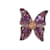 Vintage 1990s Yves Saint Laurent butterfly brooch Dark purple  - view 1