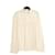 Prada 2014 Top soie écru FR40 Ecru Silk and beige Stitches Blouse UK12 US10  - vue 1