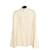 Prada 2014 Top soie écru FR40 Ecru Silk and beige Stitches Blouse UK12 US10  - vue 4
