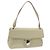 Borsa a spalla Gancini in tela bianca e argento di Salvatore Ferragamo Auth bs25930 Bianco