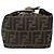 Borsa a mano in tela Zucca FENDI Nera Marrone Argento Auth ar13639 Nero - vista 2