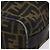 Borsa a mano in tela Zucca FENDI Nera Marrone Argento Auth ar13639 Nero - vista 8