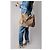 Gucci Borsa a tracolla in suede Tribeca beige - vista 3