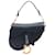 Dior Saddle Mini Ultrasmooth Calfskin Leather Saddle Handbag No Strap Navy Navy blue  ref.2235016
