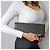Saint Laurent Clutch in pelle con rivetti nera Nero - vista 2