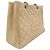 Timeless Chanel Borsa shopper in pelle caviar trapuntata beige GST - vista 5