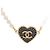 Timeless Chanel Collana in metallo CC cuore e perle dorate D'oro