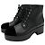 Chanel Stivali piatti in pelle e velluto CC 41 neri Nero