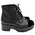 Chanel Stivali piatti in pelle e velluto CC 41 neri Nero - vista 5