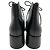 Chanel Stivali piatti in pelle e velluto CC 41 neri Nero - vista 6