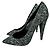 Saint Laurent Pumps in pelle e glitter 39 Nero - vista 2