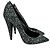 Saint Laurent Pumps in pelle e glitter 39 Nero - vista 3
