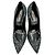 Saint Laurent Pumps in pelle e glitter 39 Nero - vista 4