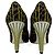 Fendi Pumps in pelle e tessuto 39 Jacquard marrone Multicolore - vista 3