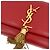 Saint Laurent Clutch in pelle Kate con patta rossa Rosso - vista 5