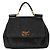 Sicily Dolce & Gabbana Borsa a mano in rafia extra large con manico nero Sicilia