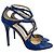 Jimmy Choo Sandali in pelle esotica Lance 40 Tacco 10 cm Blu - vista 5