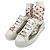 Louis Vuitton Leder-Sneaker mit Socken 39 Monogram Weiß