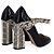 Gucci Mary Jane Leather & Exotic Strap Pump 39 Black & White - view 4