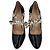 Gucci Mary Jane Leather & Exotic Strap Pump 39 Black & White - view 5