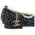 Timeless Chanel Scarpe in tweed con punta cap-toe e flap da ballet nero e bianco - vista 5