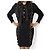Gucci Verschlungenes Mini-Stoffkleid 36 schwarz - Ansicht 2