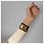 Autre Marque Bracciale in pelle 18 CM Nero - vista 3