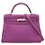 Hermès Kelly 32 Borsa a mano in pelle Togo a 2 manici Anemone Porpora