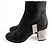 Timeless Chanel Botas de tornozelo plataforma em pele de cabra e vitela, tamanho 39, preto e branco - vista 2