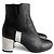 Timeless Chanel Botas de tornozelo plataforma em pele de cabra e vitela, tamanho 39, preto e branco - vista 4