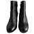 Timeless Chanel Botas de tornozelo plataforma em pele de cabra e vitela, tamanho 39, preto e branco - vista 5