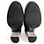 Timeless Chanel Botas de tornozelo plataforma em pele de cabra e vitela, tamanho 39, preto e branco - vista 6