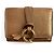 Chloé Alphabet Mini Leather Folding Wallet Metallic Rose