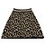 Dior Gonna in cotone ricamata mini 40 leopardo bicolore Multicolore