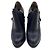 Fendi High Heel Ankle Boots Leather 40 1/2 Navy Navy blue - view 4