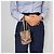 Louis Vuitton Borsa bucket mini in satin e pelle taupe - vista 3