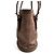 Louis Vuitton Borsa bucket mini in satin e pelle taupe - vista 8
