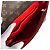 Louis Vuitton Saint Placide Borsa a tracolla in pelle con patta Monogram Rosso - vista 10