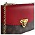 Louis Vuitton Saint Placide Borsa a tracolla in pelle con patta Monogram Rosso - vista 8
