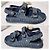 Sandali slingback intrecciati in denim Chanel blu - vista 10