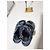 Sandali slingback intrecciati in denim Chanel blu - vista 3