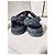Sandali slingback intrecciati in denim Chanel blu - vista 5
