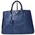 PRADA Saffiano Lux Grande Galleria Double Zip Tote Blu