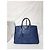 PRADA Saffiano Lux Grande Galleria Double Zip Tote Blu - vista 15