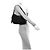 PRADA Borsa Hobo New Vela in Nylon Studded Nera Nero - vista 3