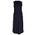 Abito midi con spacco laterale e tasche in lana blu navy Max Mara