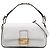 Borsa Baguette convertibile in pelle bianca Fendi