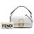 Borsa Baguette convertibile in pelle bianca Fendi - vista 10