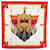 Hermès Red View of the Carriage of the Galley La Reale Silk Scarf Cloth  ref.2235916