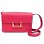 Bolso de hombro de cuero para mujer Saint Laurent Rosa